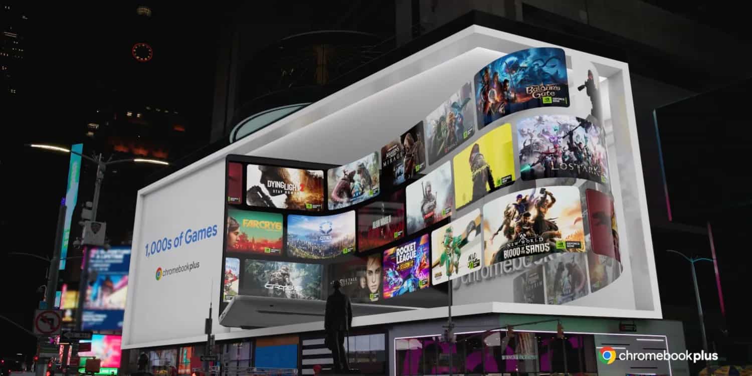 Featured image for Cyberpunk 2077 and Chromebook Plus to get Times Square advert