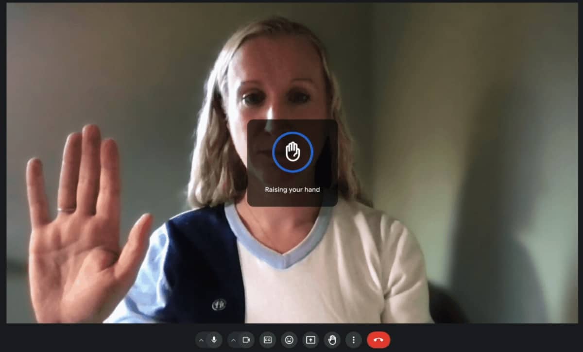 Google Meet AI handbewegingsdetectie