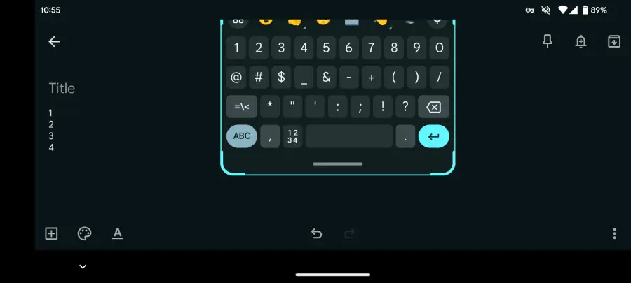 zwevend Gboard
