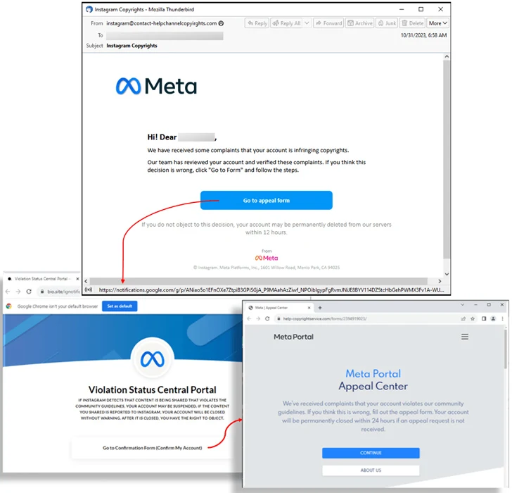 Phishing-aanval op Instagram