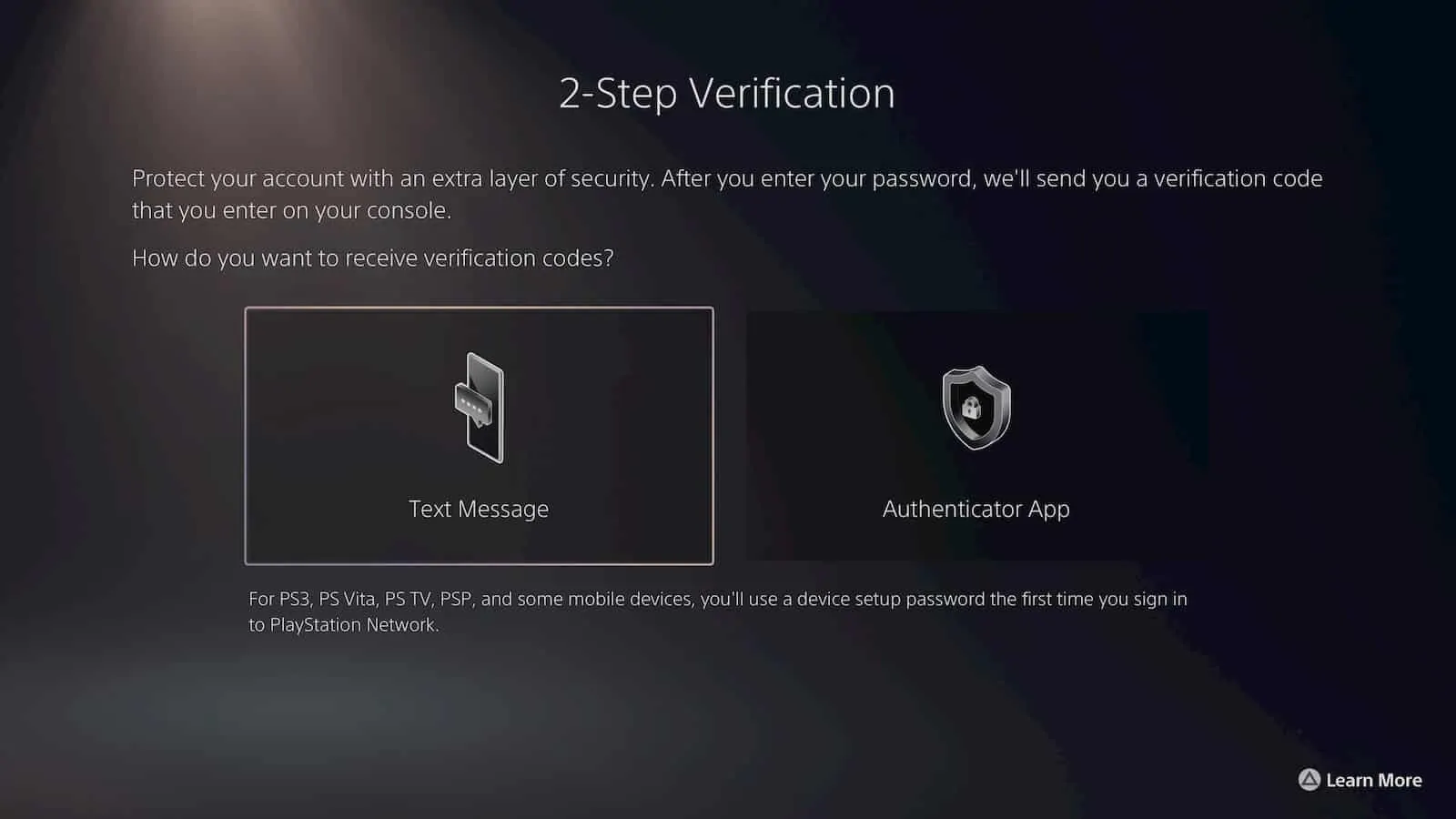 PS5 tweefactorauthenticatie 4