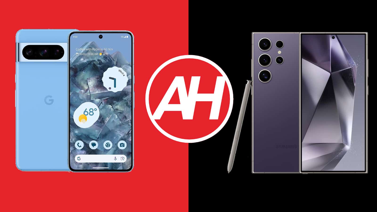 Featured image for Phone Comparisons: Google Pixel 8 Pro vs Samsung Galaxy S24 Ultra