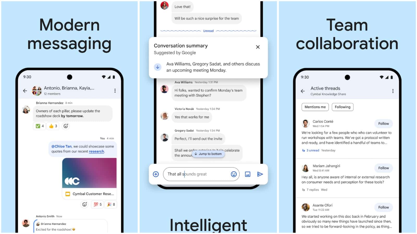 Afbeelding van Google Chat Android-app 2024