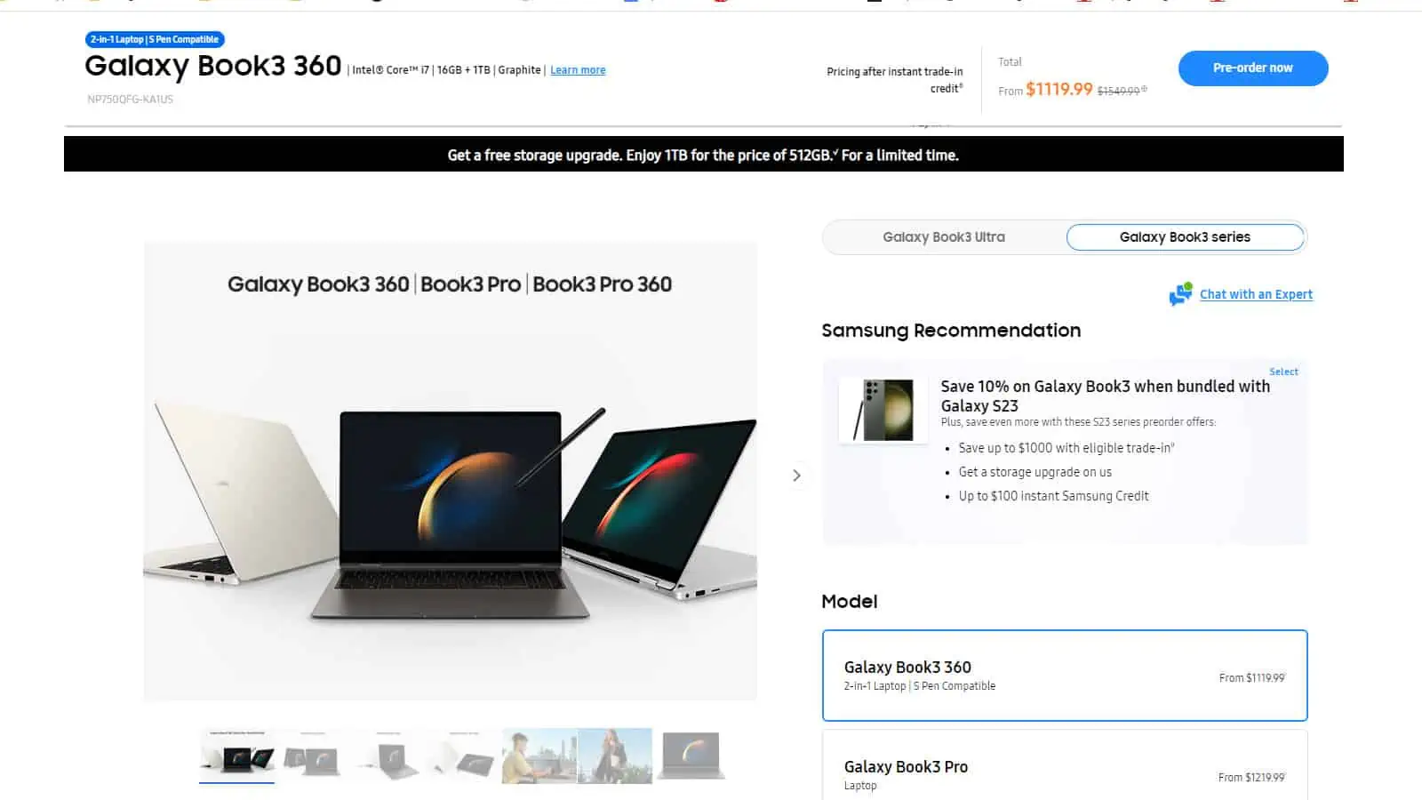 Galaxy book 3 3 vooraf bestellen