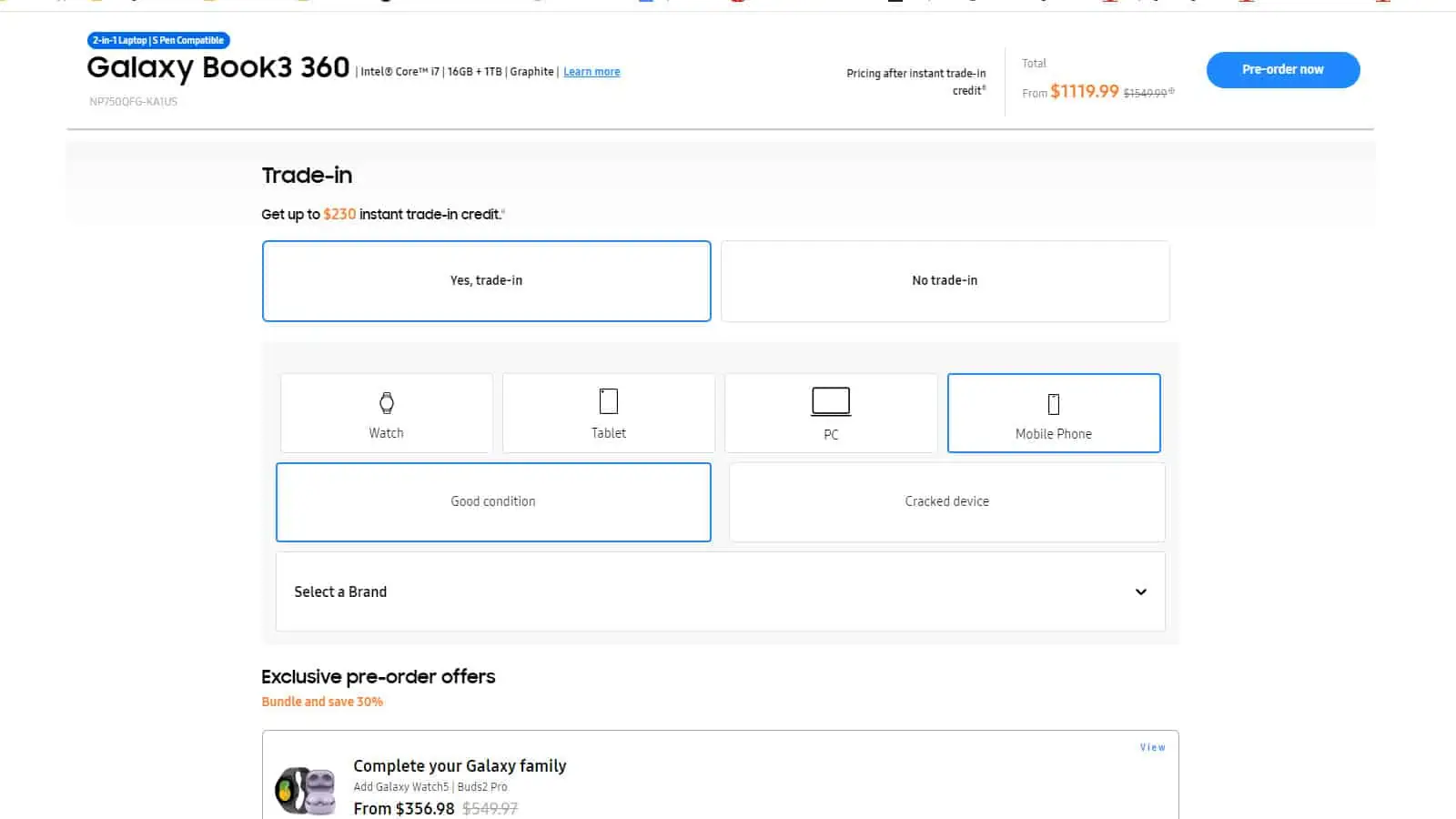 Galaxy book 3 5 vooraf bestellen