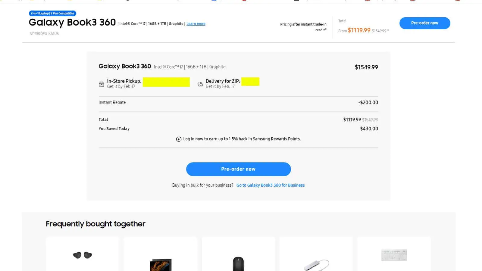 Galaxy book 3 7 1 vooraf bestellen