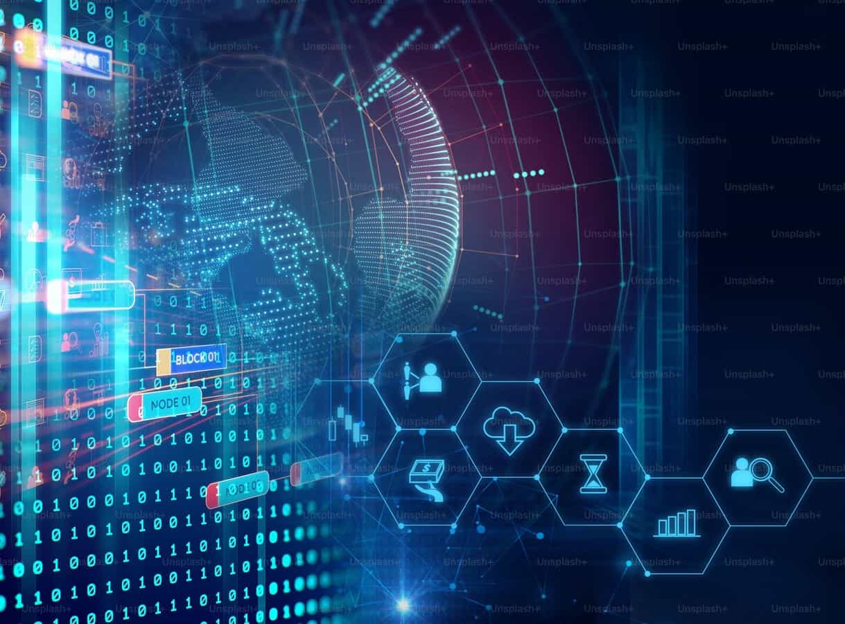 Futuristische Earth-kaart toekomstige technologie