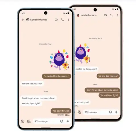 Aangepaste chatballonnen van Google Berichten