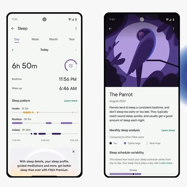 fitbit slaappagina opnieuw ontworpen