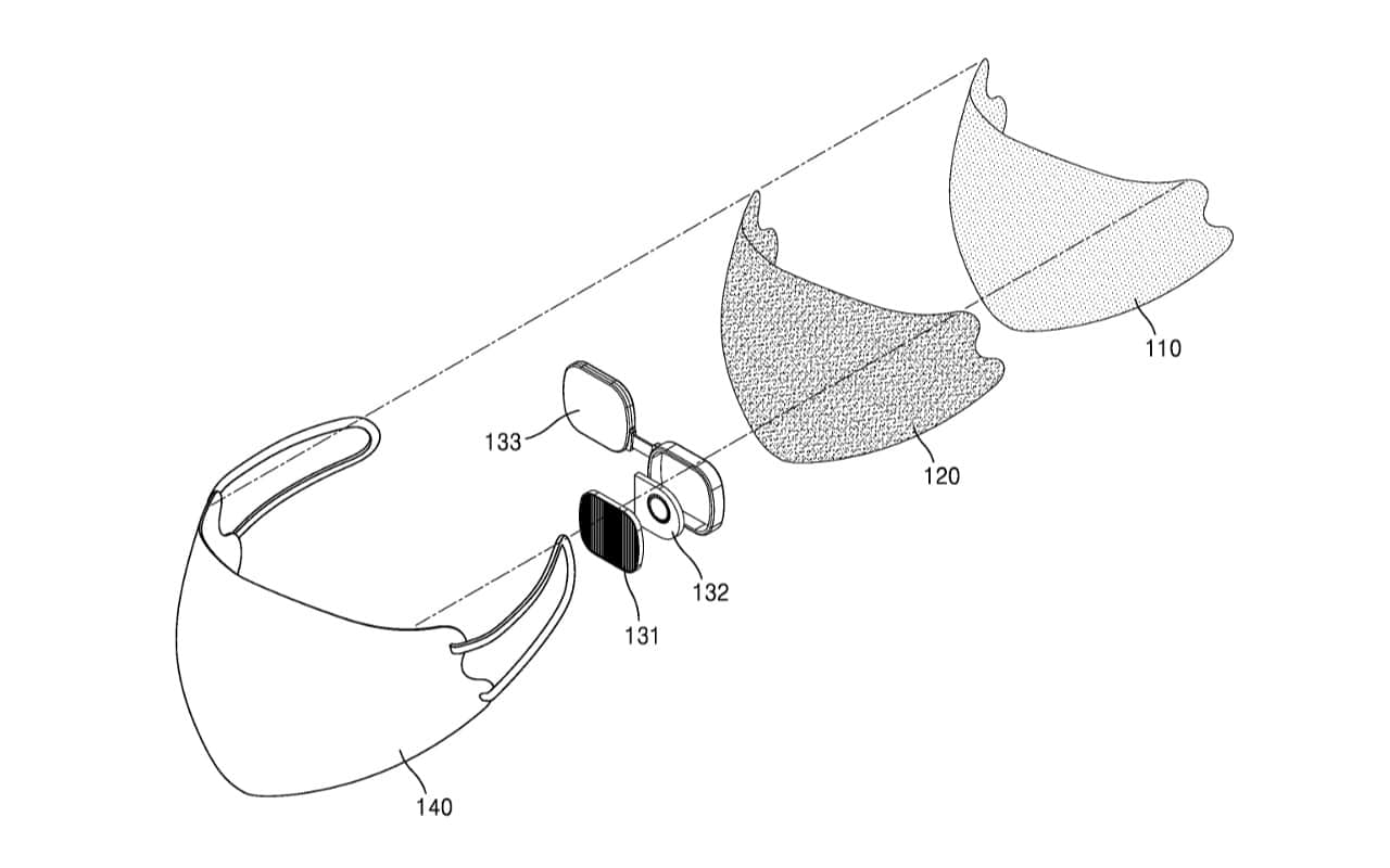 Featured image for Samsung patents an electronic face mask with air purification tech