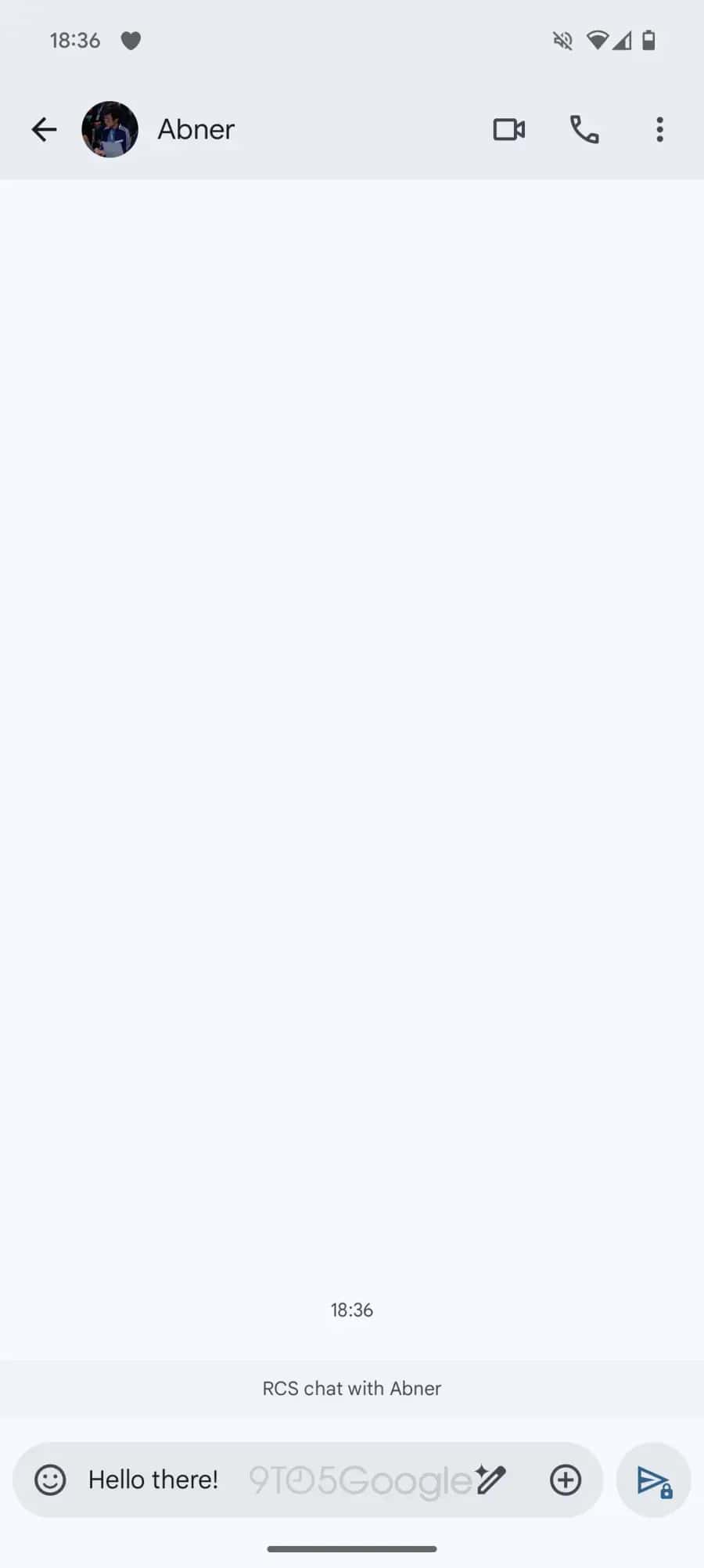 Google Berichten tekstveld met één regel