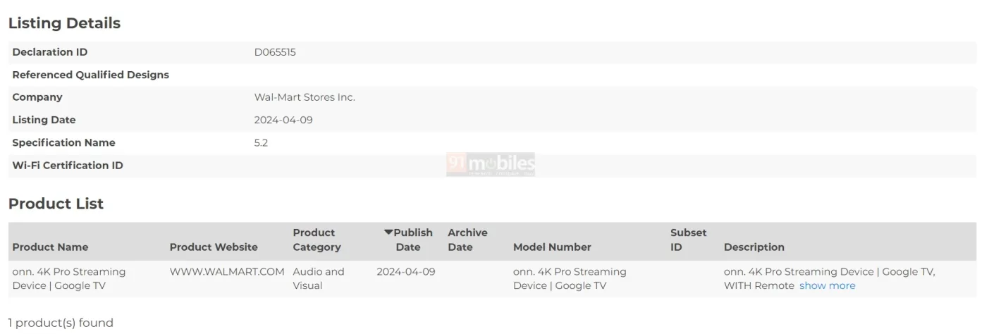 Walmart Pro Google TV-apparaat