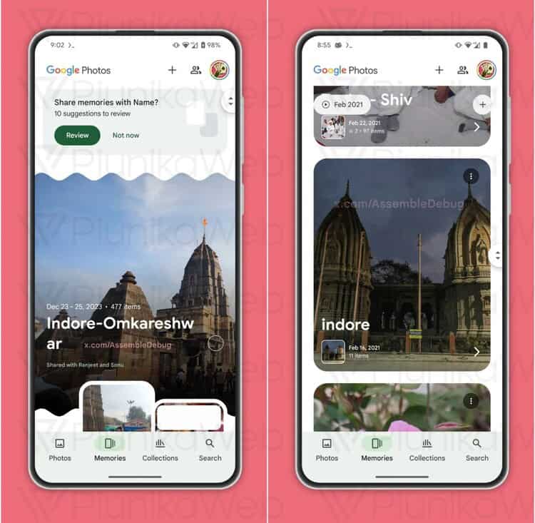 google foto's herinneringen nieuwe ui lek
