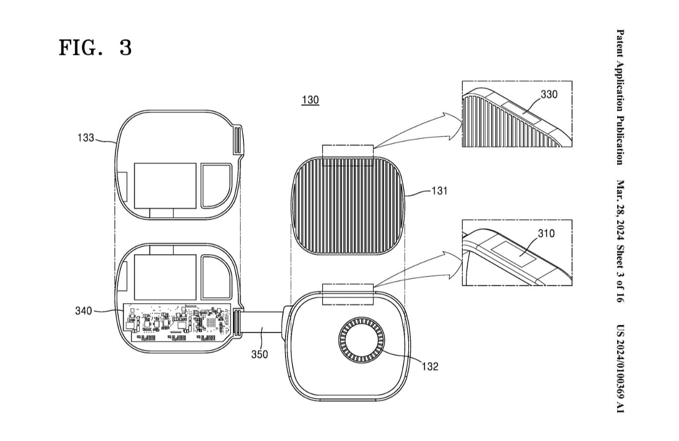 Patentschets voor elektronisch masker van Samsung 2