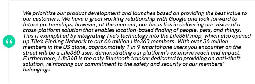 Tegelverklaring op Google Vind mijn apparaat