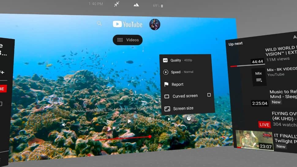 Meta Quest 3 8K streaming op YouTube