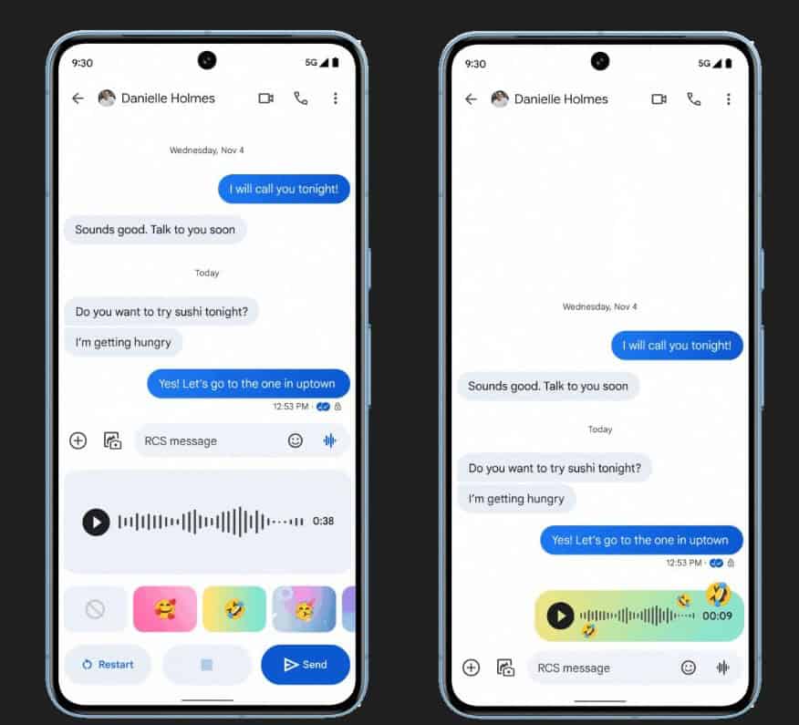 Google Berichten Stemstemmingen