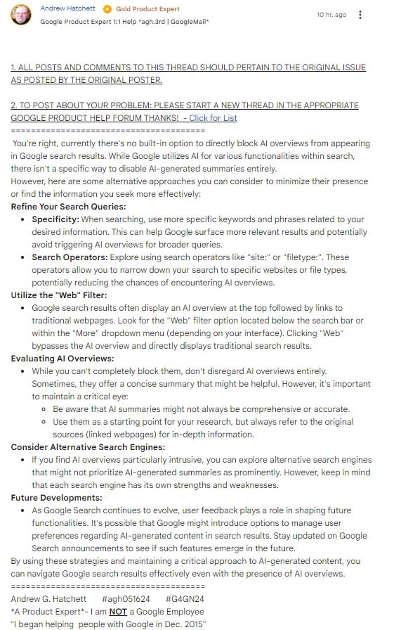 Suggesties voor AI-overzichten