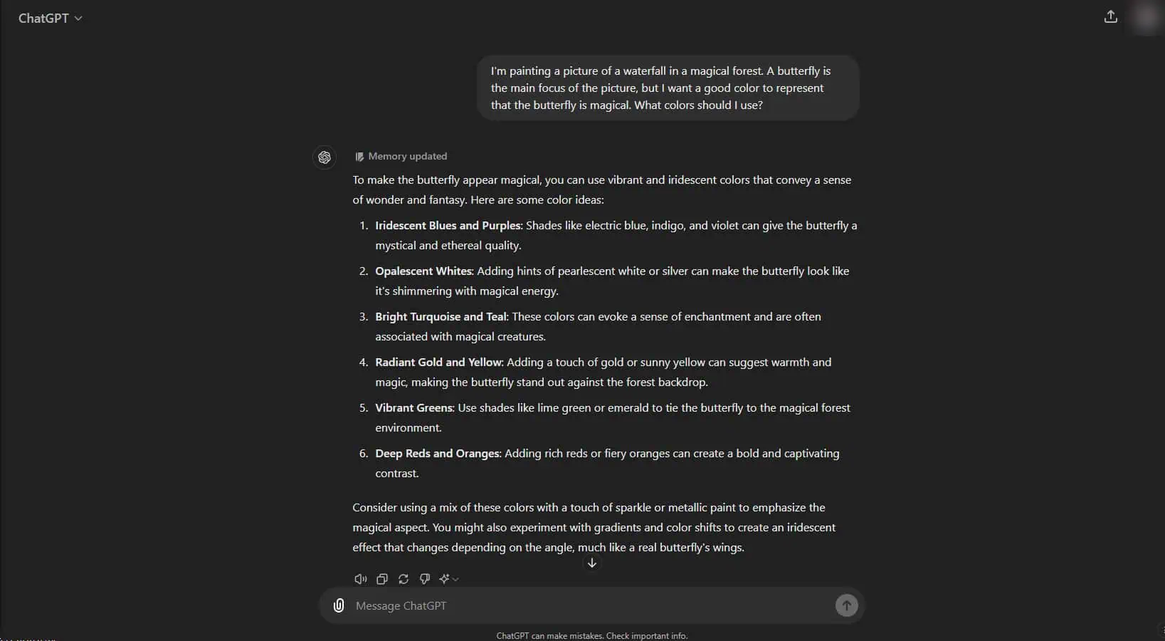 Chatgpt schildersuggesties