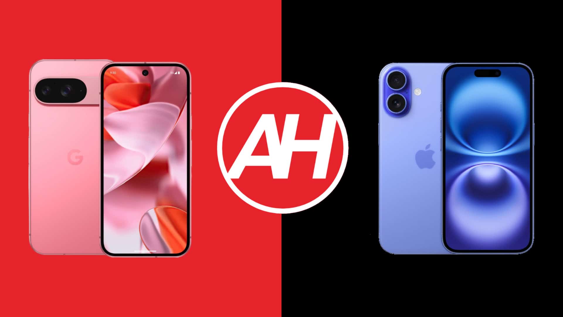 Google Pixel 9 versus Apple iPhone 16