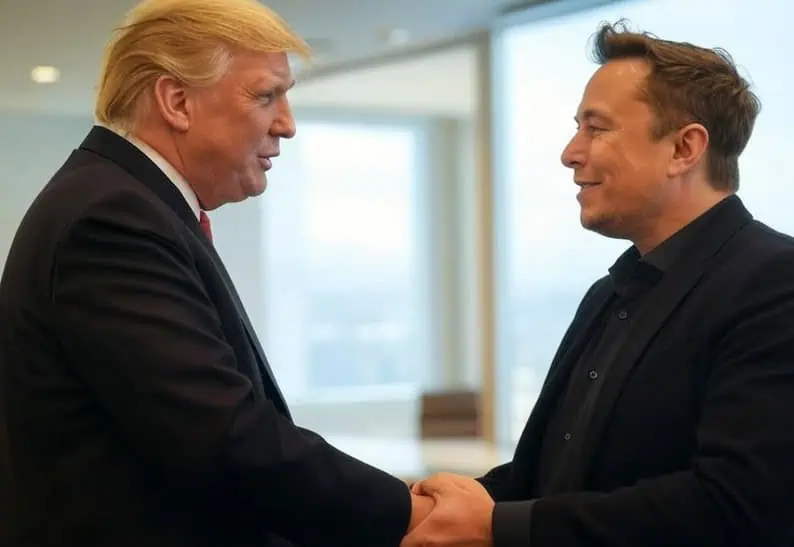 AI genereerde het beeld van Trump en Musk