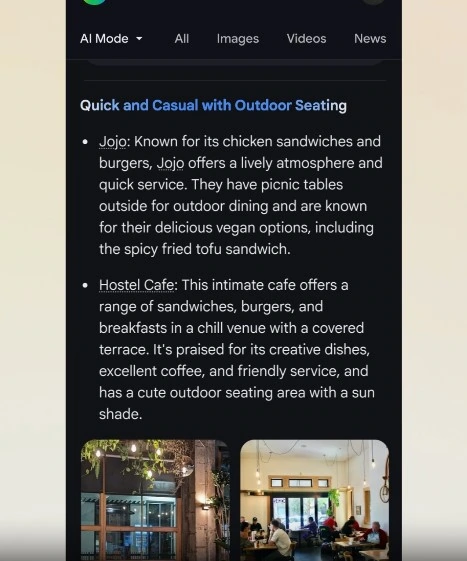 AI -modus Personaliseerde suggesties 1