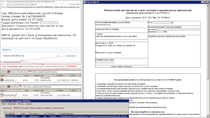 HTA-geleverde C# malware
