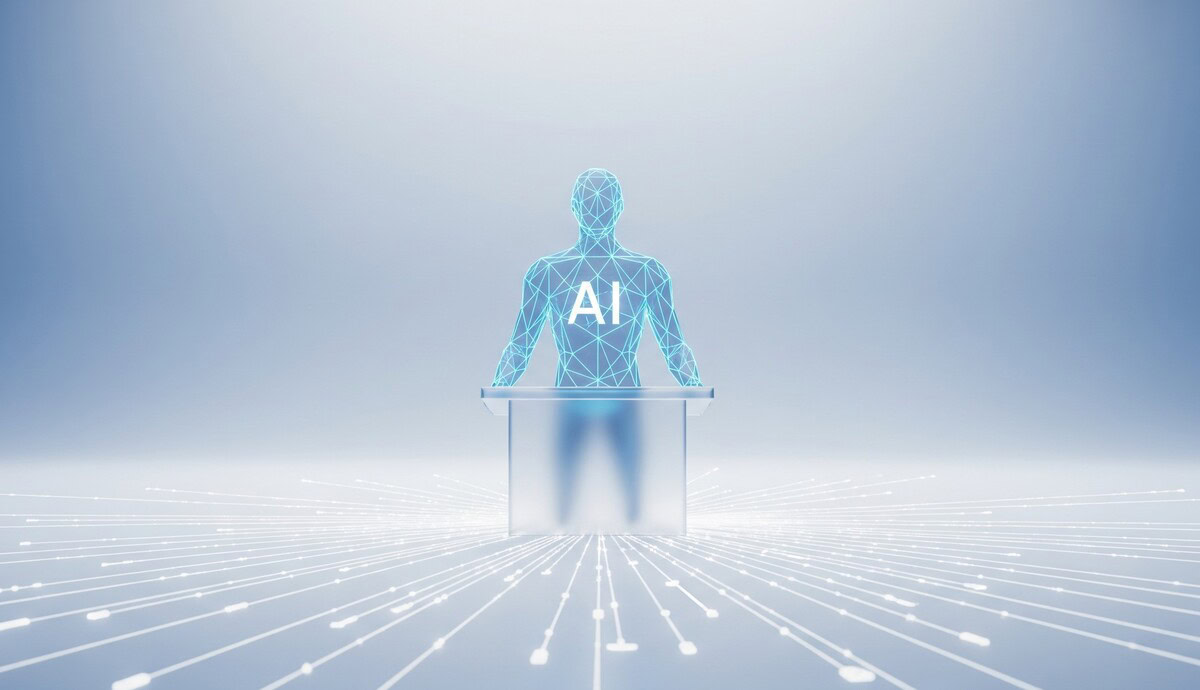 De eerste minister van Ai Bot is hier om menselijke corruptie te bestrijden