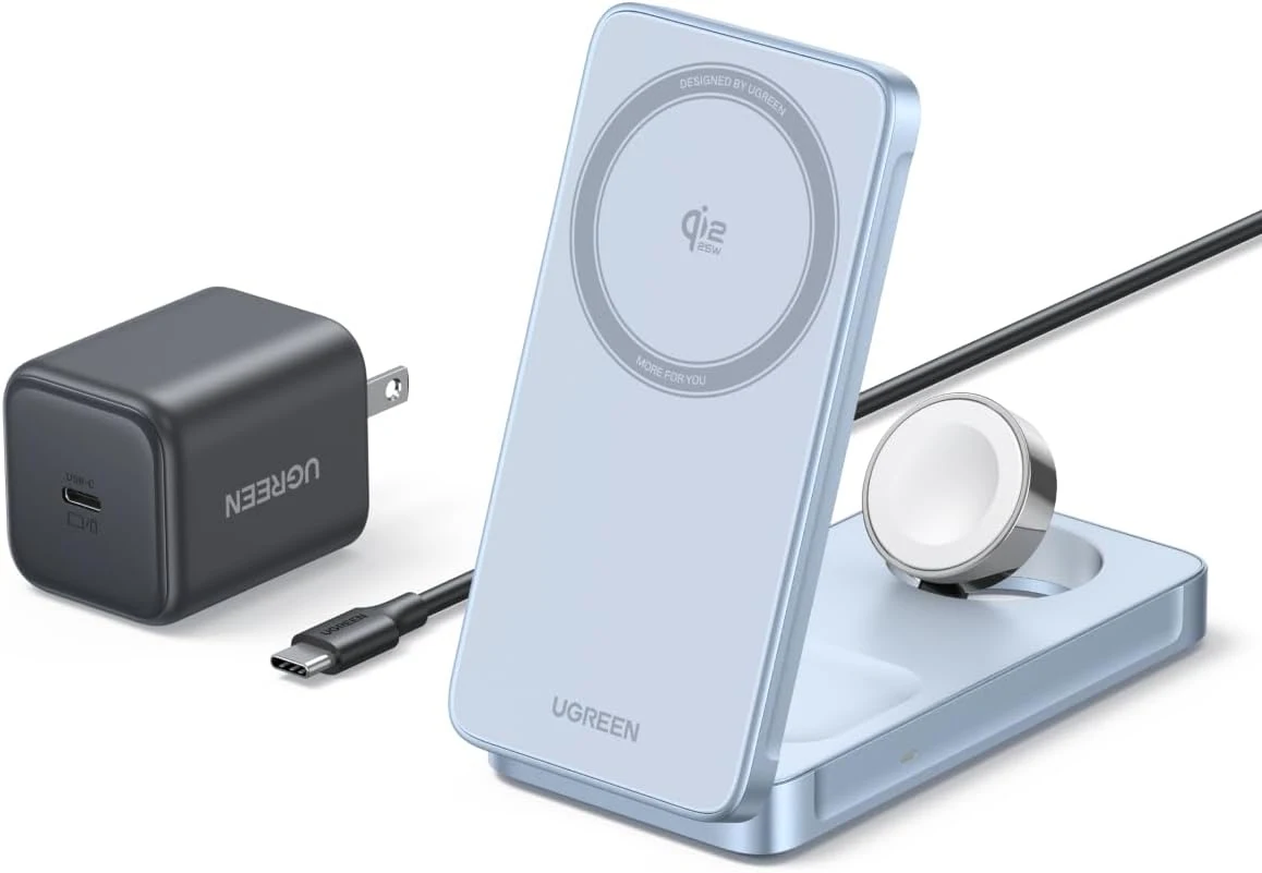 UGREEN MagFlow 3 in 1 opvouwbare oplader