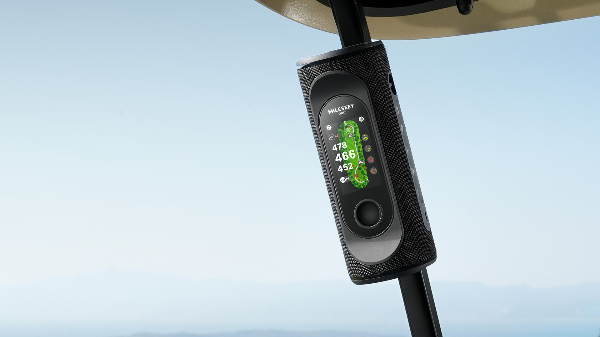 's Werelds eerste golfluidspreker en afneembare GPS-handheld alles-in-één, gebouwd voor het moderne spel