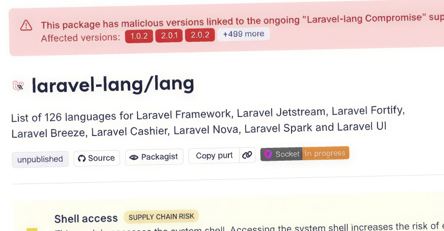 Laravel-Lang PHP-pakketten gecompromitteerd om cross-platform credential stealer te leveren