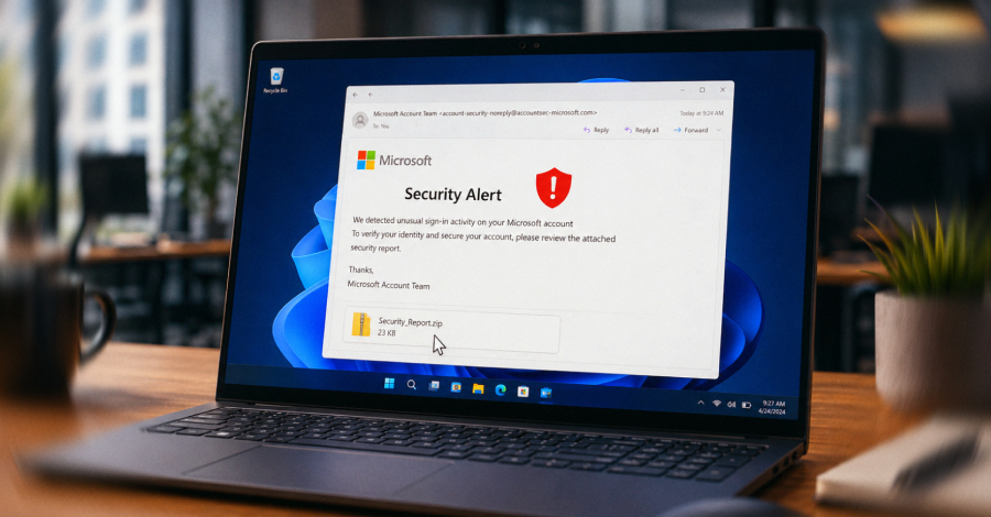 Valse Microsoft-waarschuwingen die worden gebruikt om Noord-Koreaanse NarwhalRAT-malware te implementeren