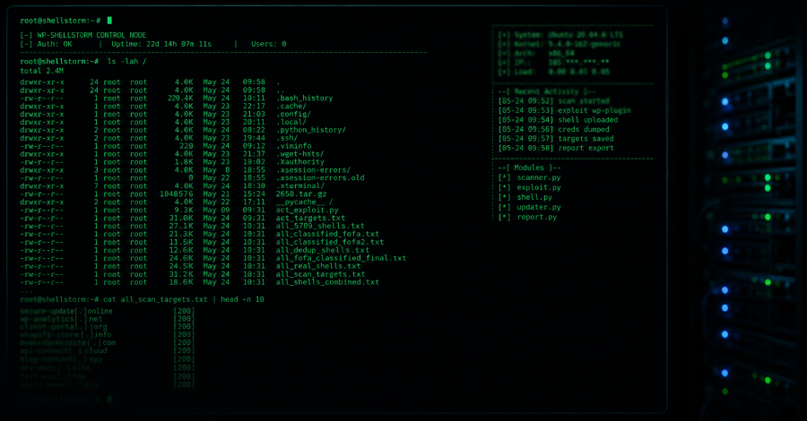 Blootgestelde hackerserver onthult WP-SHELLSTORM backdooring van duizenden WordPress-sites