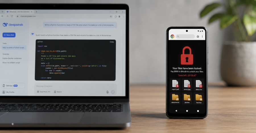 Door AI gegenereerde browser-ransomware maakt misbruik van de Chromium-API op Windows en Android