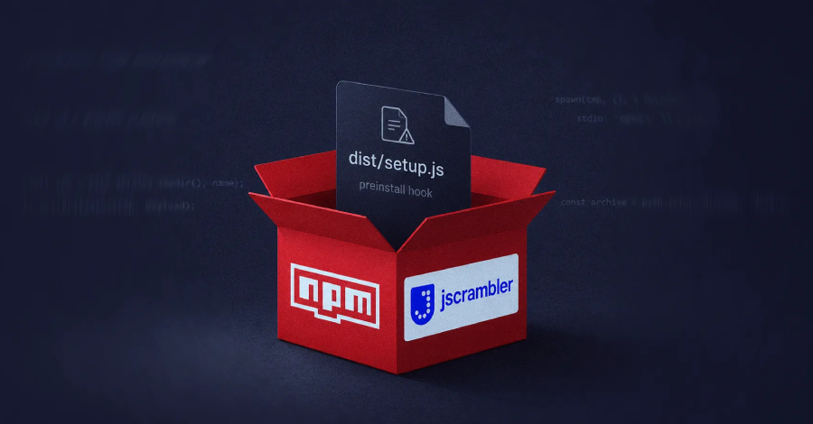 Gecompromitteerde jscrambler 8.14.0 npm-release laat roest Infostealer vallen tijdens installatie