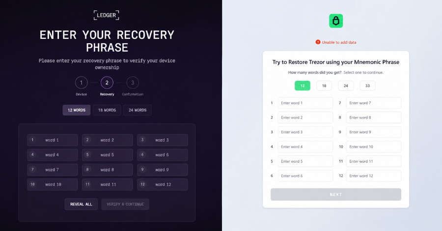 OkoBot Malware Framework injecteert Seed Phrase Phishing in Ledger- en Trezor-apps