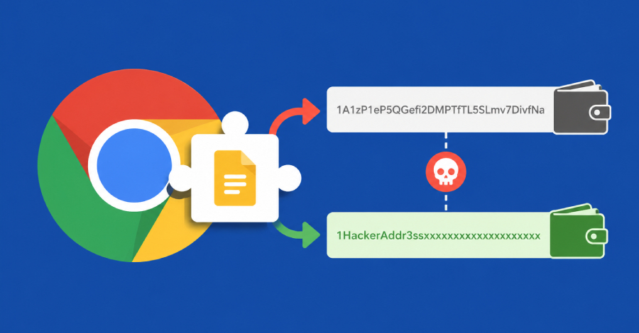 Silent Swap Crypto Clipper gebruikt valse Google Notes-extensie om portemonnee-adressen te vervangen