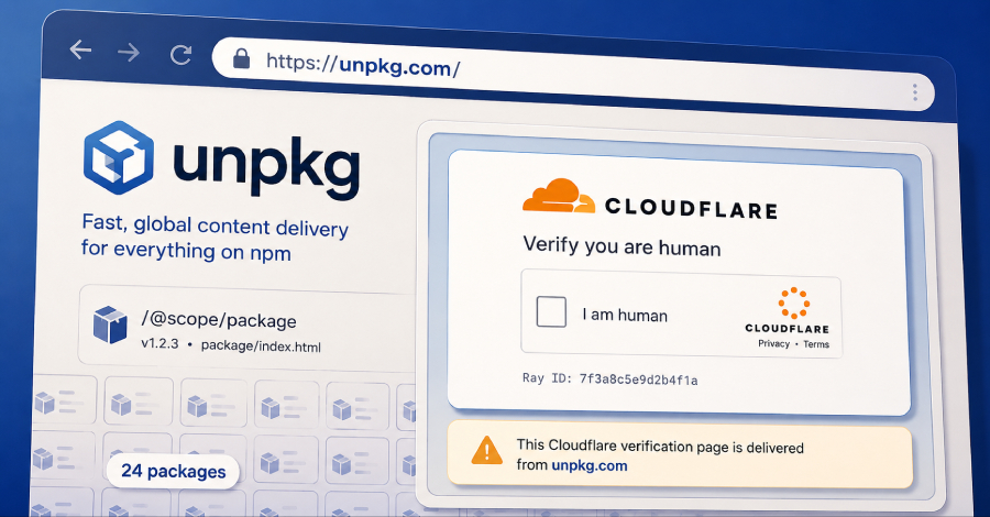 24 npm-pakketten misbruiken unpkg-mirrors om valse Cloudflare CAPTCHA-pagina's te hosten