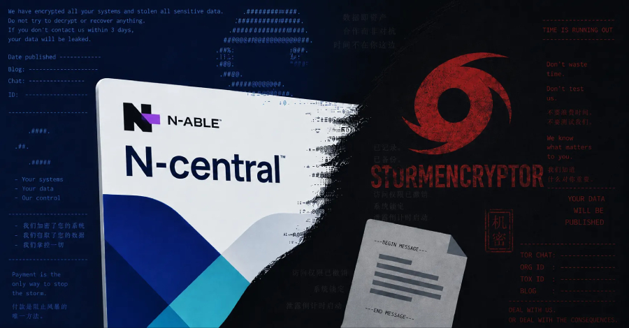 Aan China gelinkte hackers implementeren nieuwe StormEncryptor-ransomware, waarschijnlijk via N-central Flaw