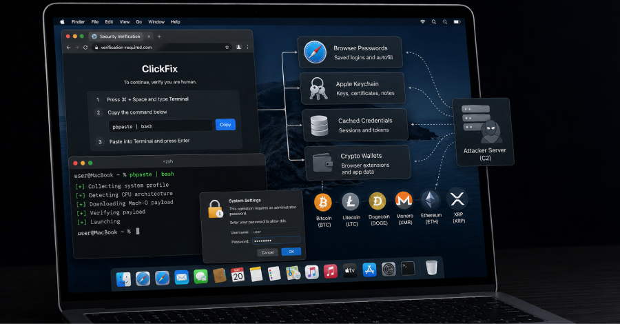 ClickFix-aanvallen leveren macOS-stealer die crypto-portemonnees kan leegmaken