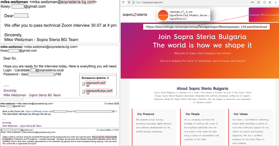 Sandworm-gekoppelde UAC-0145 gebruikt nep-sollicitatiegesprekken om een ​​VPN te pushen die opdrachten kan uitvoeren