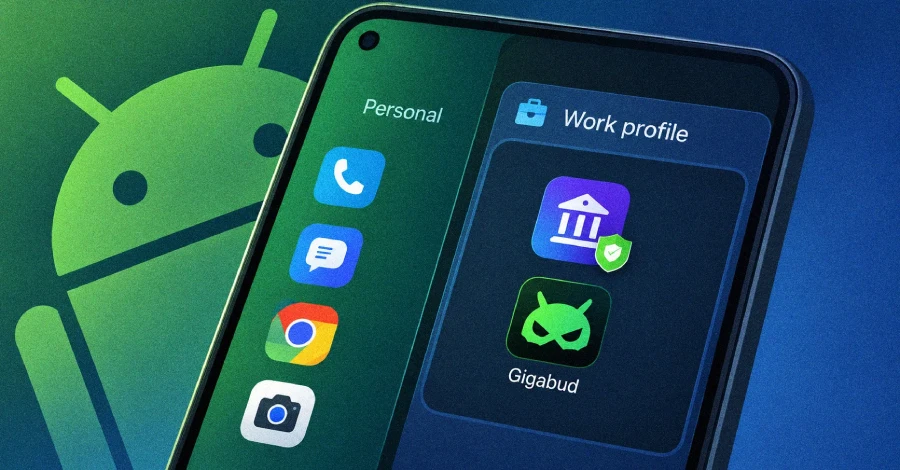 Gigabud maakt Android-werkprofielen om te verbergen voor malwarecontroles in de bankapp