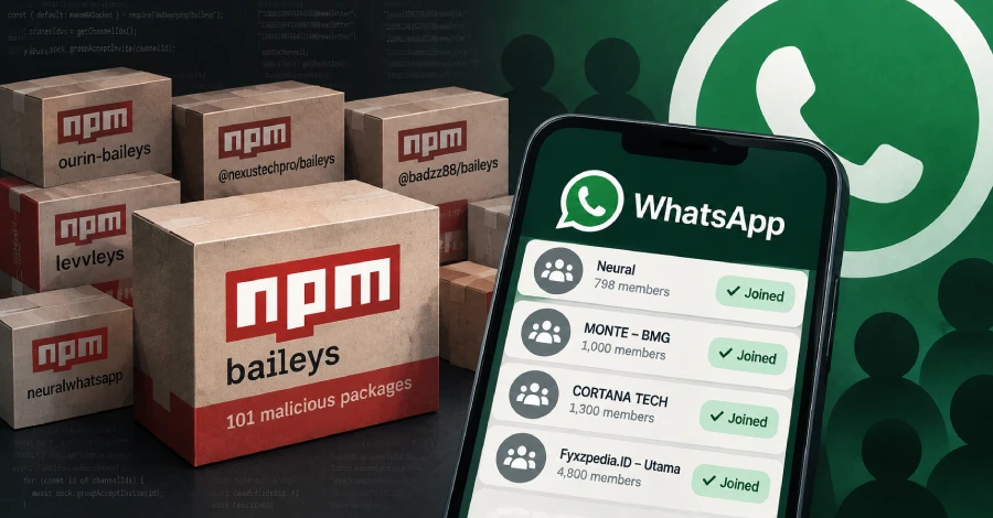 101 Schadelijke npm-pakketten Voeg WhatsApp-accounts van ontwikkelaars toe aan groepen zonder toestemming
