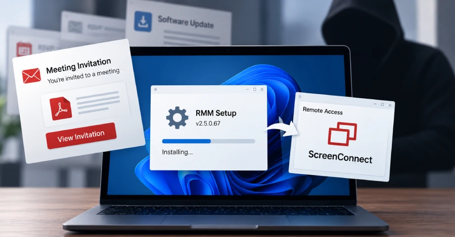 Aanvallers misbruiken MSP360 om ScreenConnect in te zetten bij dual-RMM phishing-aanvallen