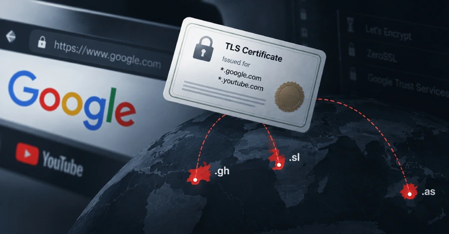 Aanvallers kapen .gh-, .sl- en .as-registers om certificaten voor Google Domains te verkrijgen