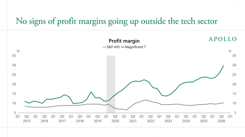 De economische analyse is gebaseerd op optimisme over de IA: 98% van de bedrijven in de S&P 500 heeft geen rentegarantie 2
