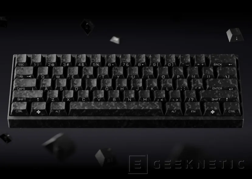 Geeknetic Keychron lanza el Carbon 60 HE 8K, een technologie van 60% met behuizing en koolstofvezel 2